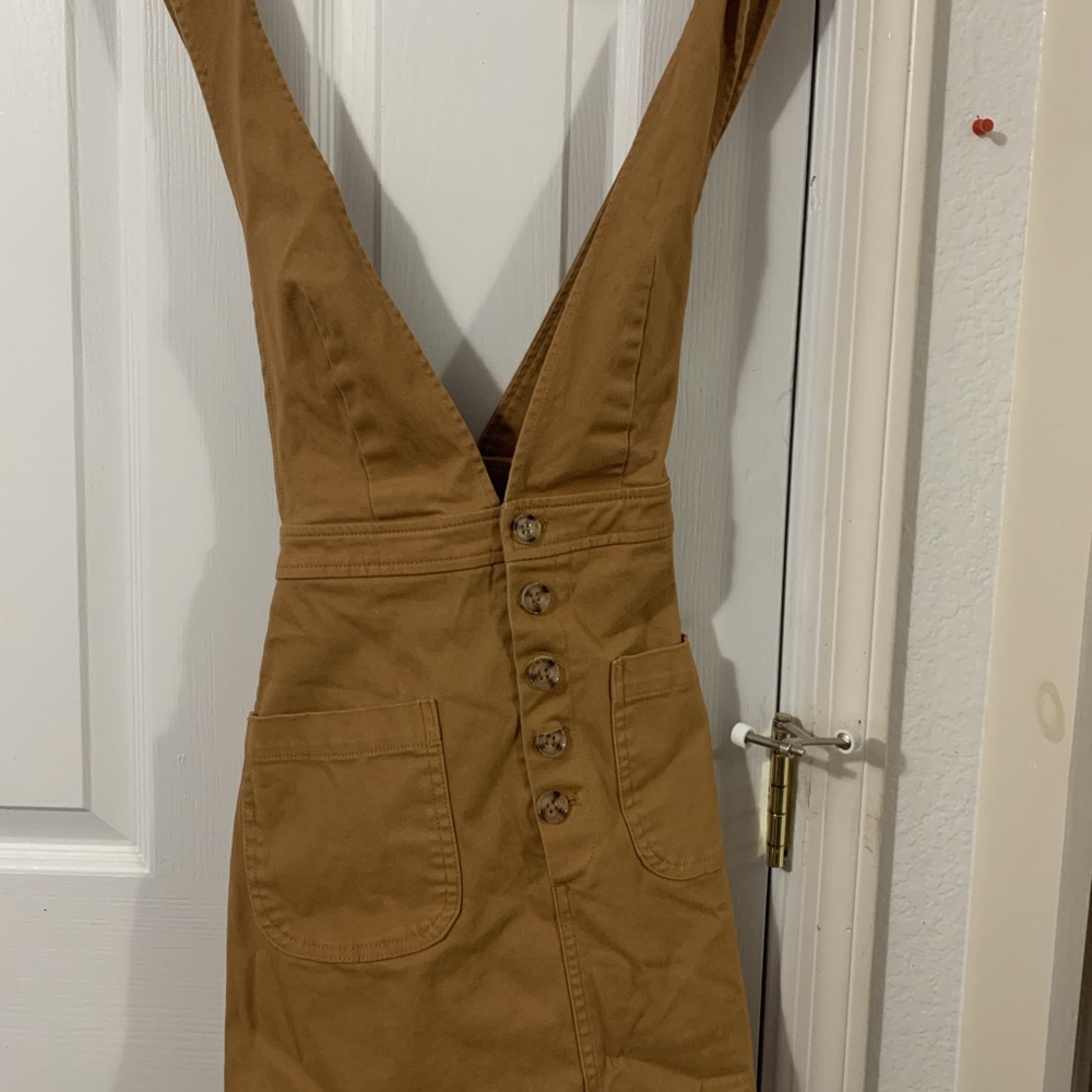 Brown overall skirt